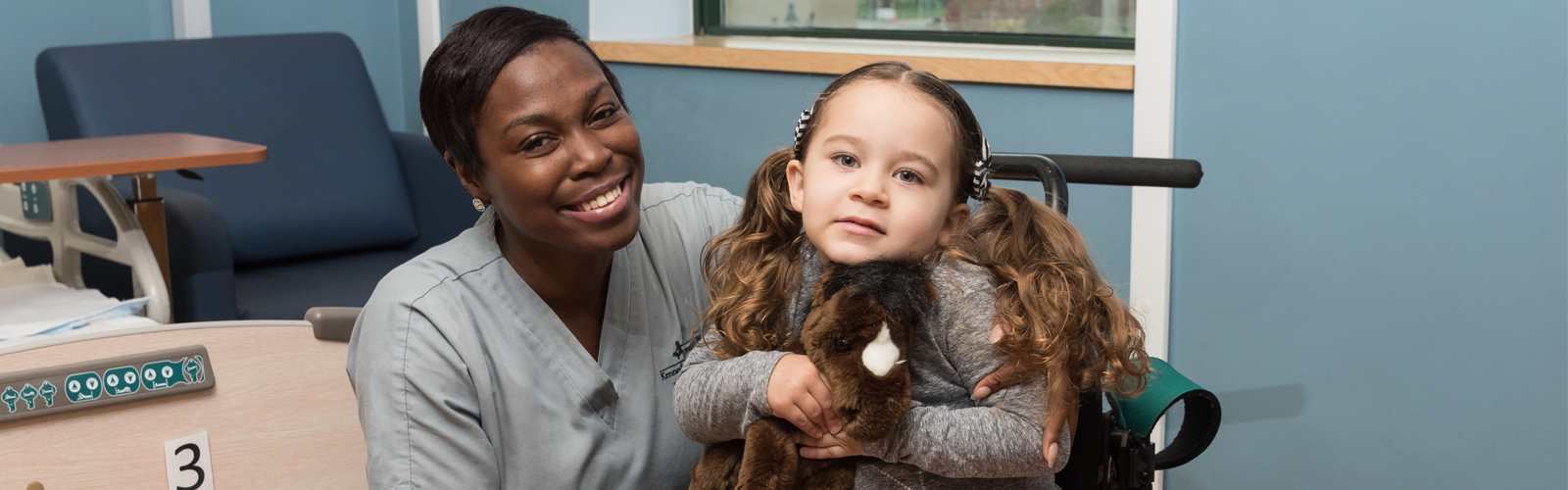 A nurse and one of her patients.