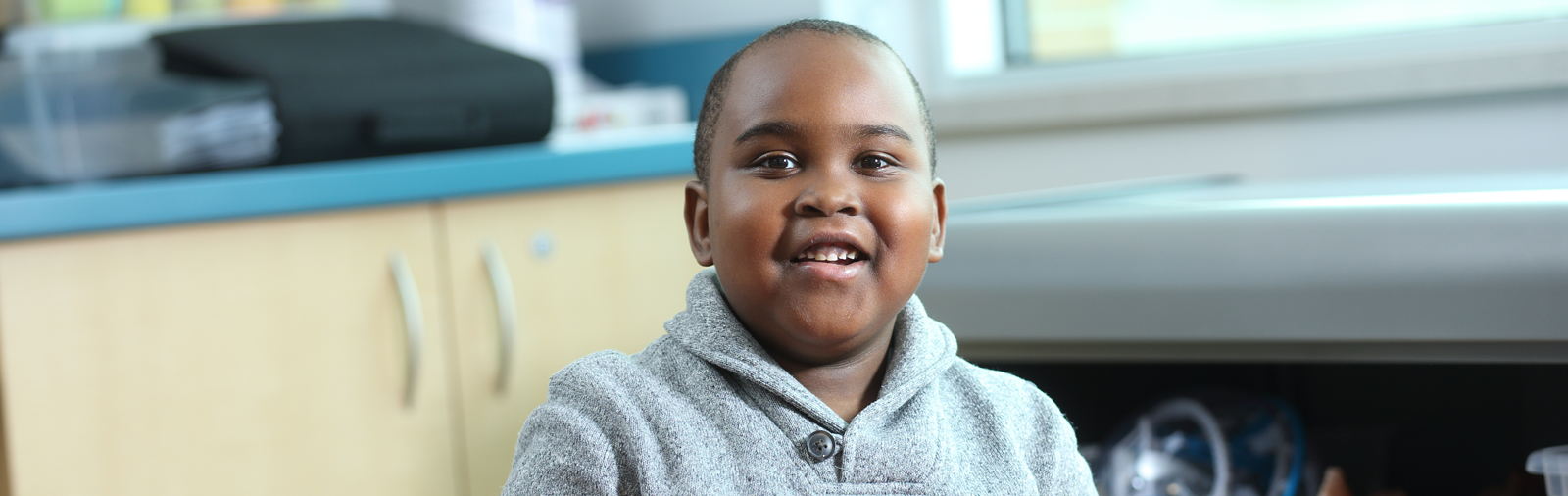 A photo of a patient at Kennedy Krieger's Center for Autism and Related Disorders