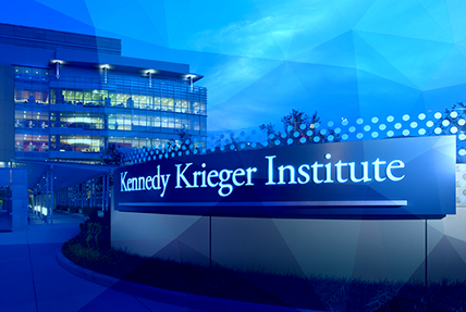 A news tile from the Kennedy Krieger Institute, hinting at the exciting developments in their research