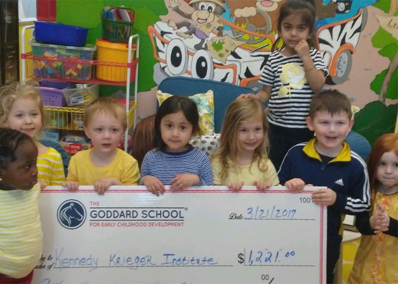 The Goddard School of Bel Air donated 1,221 to the Kennedy Krieger