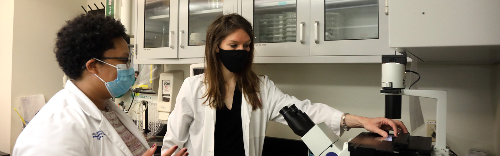 Researchers talk about a new project at Kennedy Krieger's Moser Center research lab