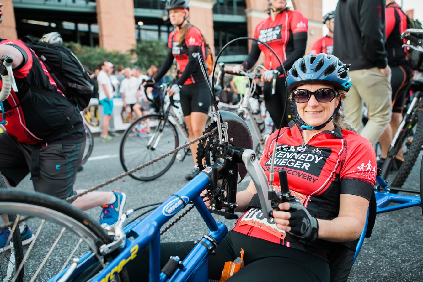 A handcyclist at the Baltimore Running Festival