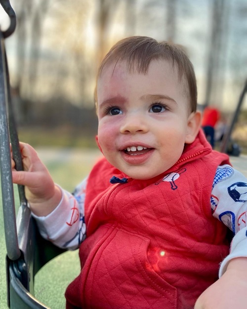 A photo of Calvin, a young Kennedy Krieger patient with Sturge-Weber Syndrome