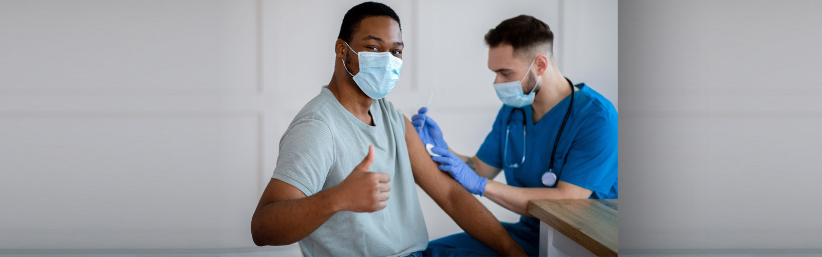 man getting vaccinated 