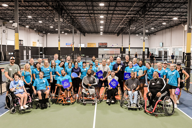 Pickleball for All participants and volunteers in a group photo.