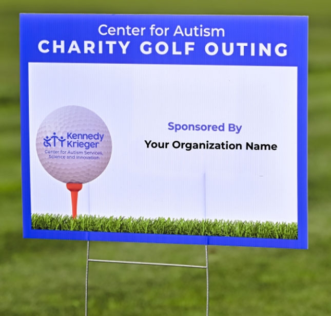 Center for Autism Golf Outing sponsorship sign