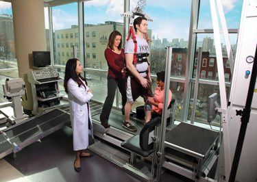 Jonathan working in the spine gym