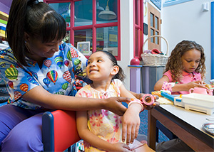 Nurse with children