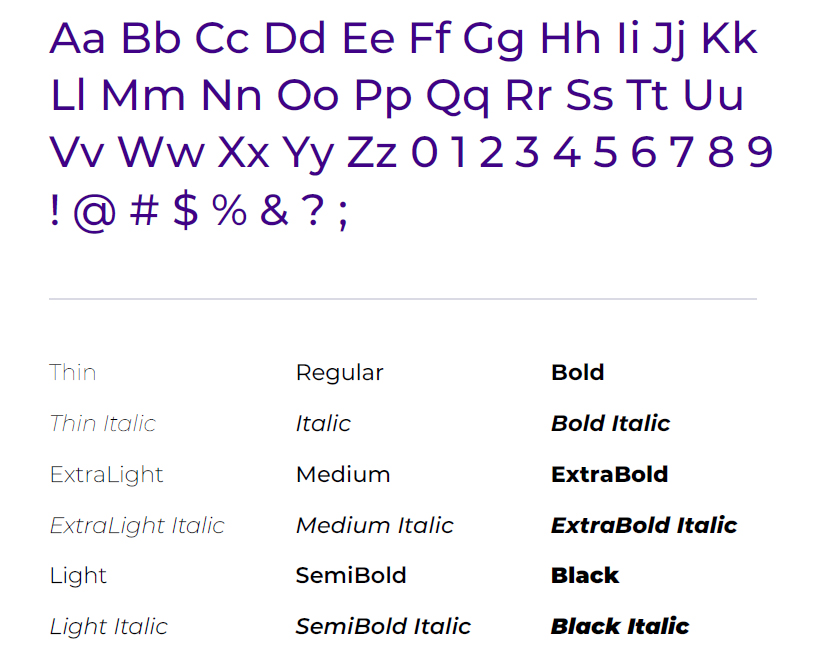 Montserrat Typeface graphic