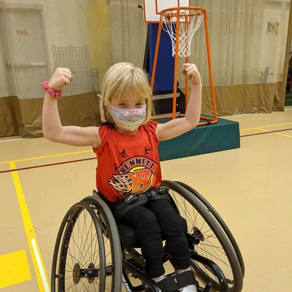 Bennett Blazers wheelchair basketball.