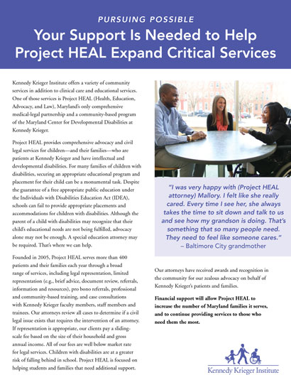 Project HEAL Case Statement