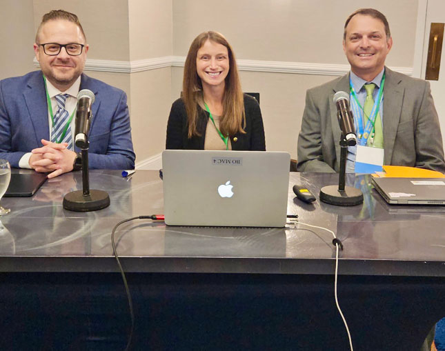 Left to right: Matt Edelstein, Mallory Legg and Kevin Smith at the Maryland Rural Health Conference.