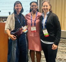 Dr. Ofonedu and two other attendees of the PRISMS conference