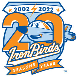 Aberdeen IronBirds 20th anniversary logo.