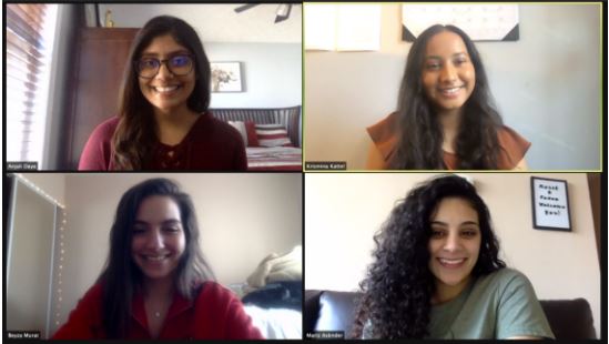 Four spring 2021 cohorts on a Zoom call. 