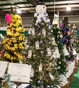 Decorated trees at Festival of Trees.