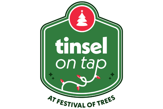 Tinsel on Tap at Festival of Trees logo.
