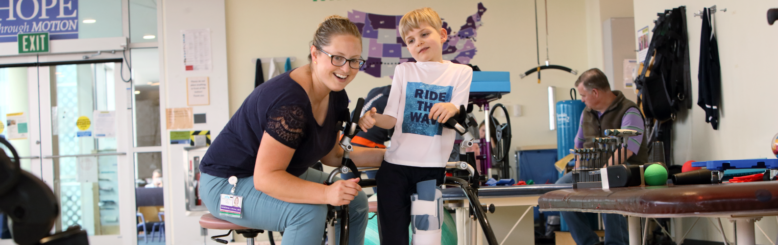 Sebastian having Physical Therapy at Kennedy Krieger