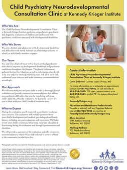 Child Psychiatry Neurodevelopmental Consultation Clinic fact sheet