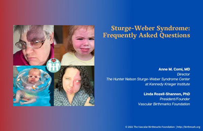 Sturge-Weber Syndrome FAQs booklet cover.