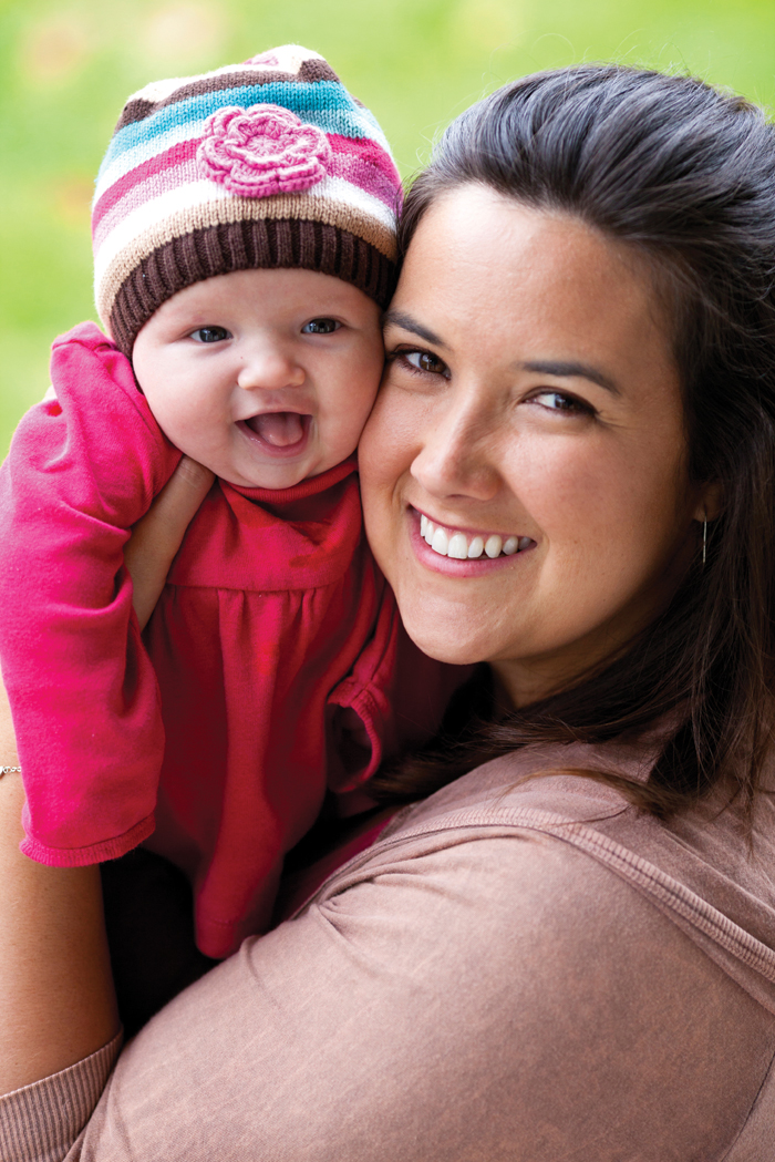 A mother and her child, a patient at the brachial plexus clinic.