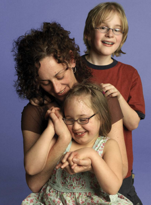 Graeme and Gemma with their mother.