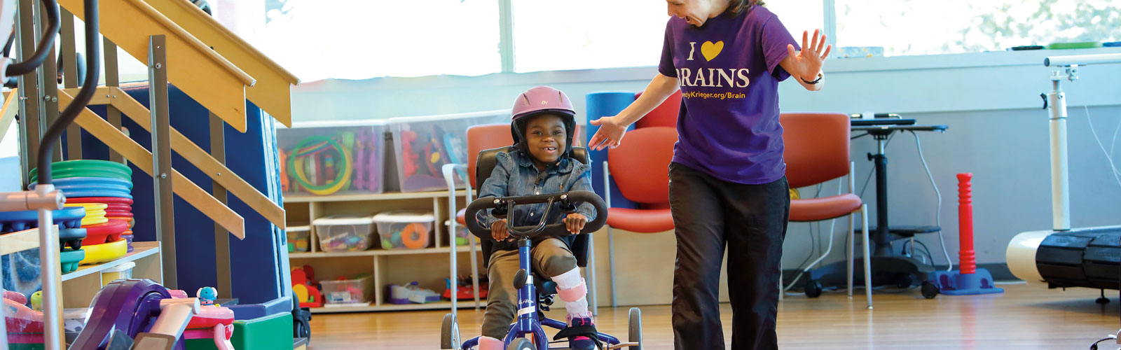 A Phelps Center patient and her therapist. 