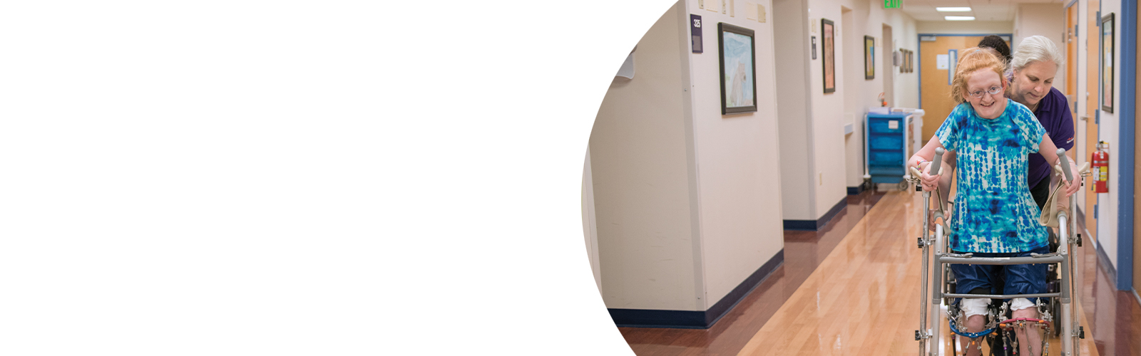 A patient receives pediatric rehabilitation services at Kennedy Krieger.