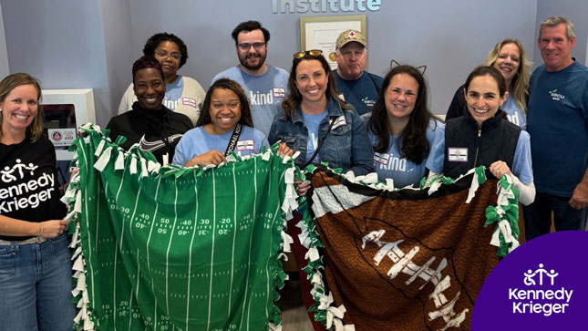 A group of volunteers at Kennedy Krieger Institute.