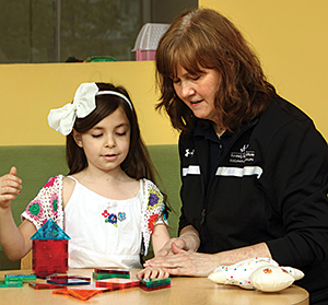 Kat and her occupational therapist, Gayle Gross.