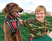 Christian and his service dog Trevor