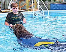 Christian and his service dog Trevor