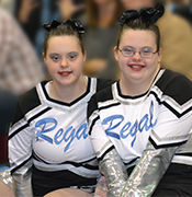 Cheyenne and Dakota cheerleading