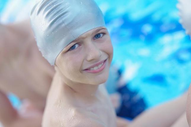 boy in pool