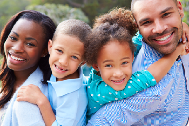 A family of four. 