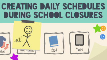 An illustration of a daily schedule for a child named Jack