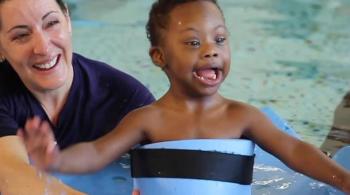 Marcel in the therapy pool