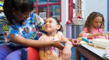 Nurse with children