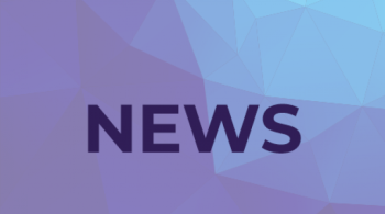 The word "NEWS" appears atop a purple and blue geometric background