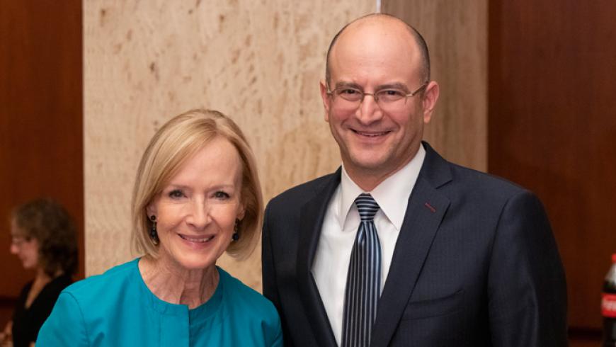 Judy Woodruff, anchor and managing editor of PBS NewsHour and Kennedy Krieger board member, and Bradley L. Schlaggar, MD, PhD, president and CEO of Kennedy Krieger