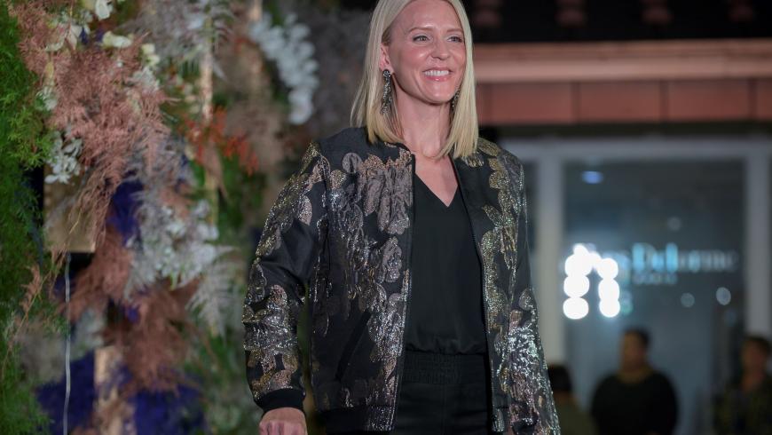 Courtney Gotlin modeling at the 2019 Fall Fête