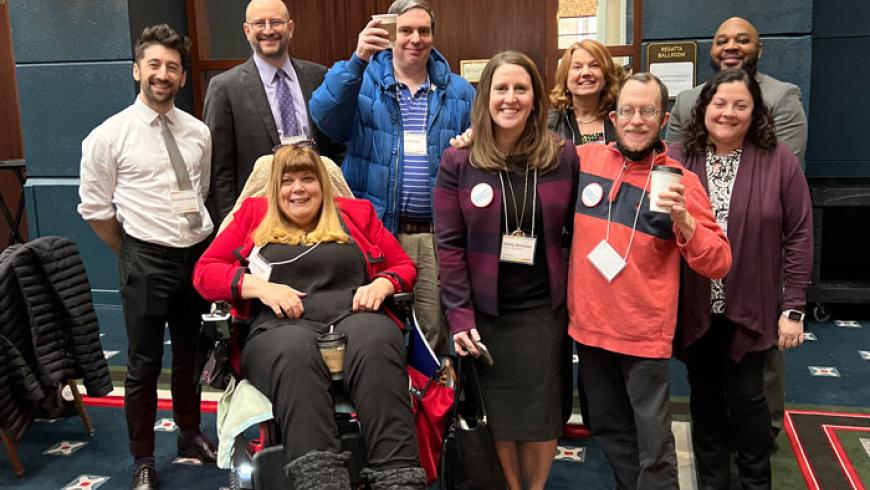 Pictured: Back Row - Dr. Ben Schindel, Dr. Bradley Schlaggar, Alex Barnes, Jennifer Falter, Kenneth Williams Front Row - Tracy Wright, Emily Arneson, Matthew Plantz, Dr. Christina Love