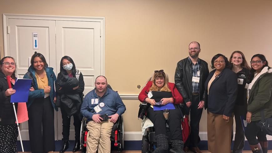 Pictured: Amanda Del Riego, Martina Penalosa, Melanie Ong, Mat Rice, Tracy Wright, Cody Drinkwater, State Delegate Sheree Sample-Hughes, Lauren Peterson, Amanda Taboas