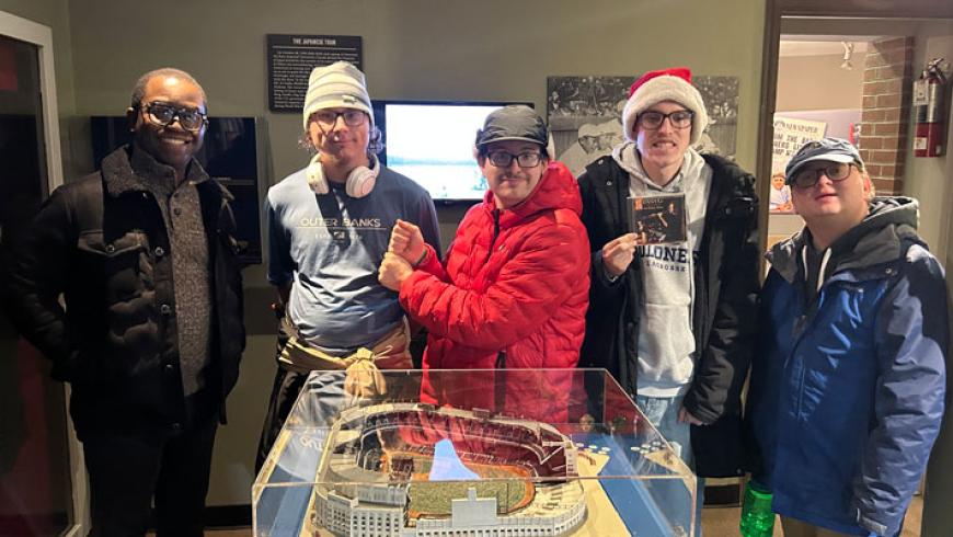 Three CORE Foundations participants at the Babe Ruth Museum.