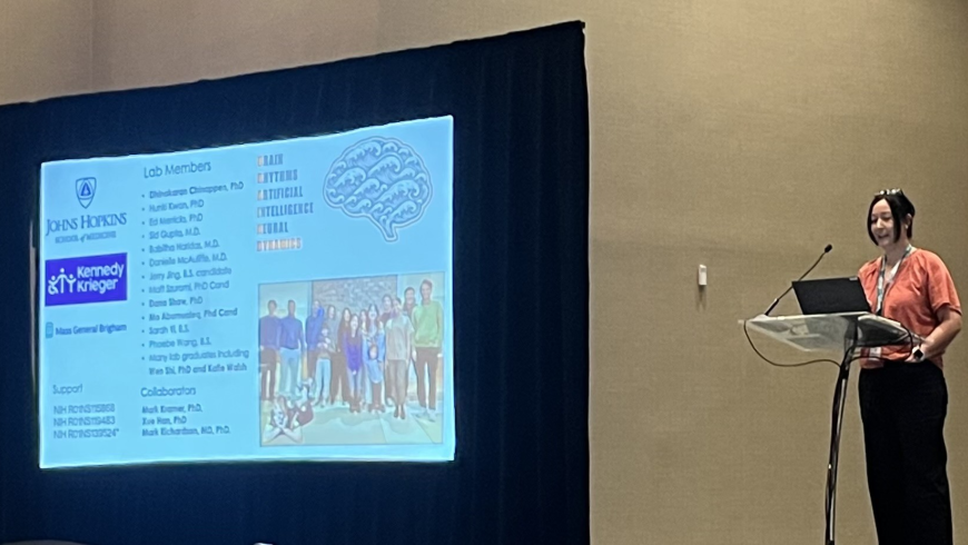 Dr. Catherine Chu presents at the AI-EEG Conference