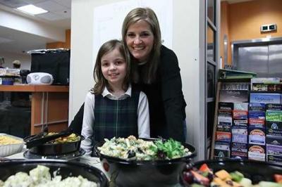 Dulany and her daughter, Madeline, at an inpatient family dinner in March 2019.